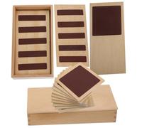 OUNONA Wooden Sensory Texture Board Educational for Sensory Play Early Learning Aid Portable Montessori Tactile for Preschool Boys