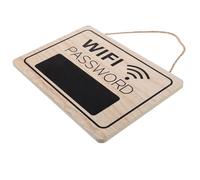 OUNONA Wooden Wifi Password Sign for Home and Hotel Smooth Surface Door Plaque Simple Graphics for Display Stylish Wall Hanging Decor for Public Spaces