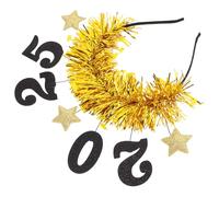 OUNONA Year Headband for Adults Lightweight Comfortable Digital Star Hair Hoop Reliable Party Accessory for Holiday Celebrations and Year Eve Events