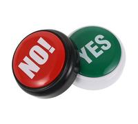 OUNONA YES NO Sound Effect Button Set for Party Games Fun Noise Maker Press Function for Boys and Girls and Adults for Pranks and Dance Parties