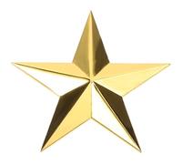 OUNONA Zinc Alloy Medal Star with Magnetic Pentagram Design, Lightweight and Creative Five-pointed Star DIY Craft Ornament for Home Décor and Party Souvenirs