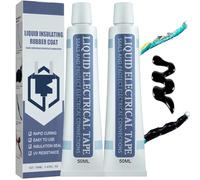 OunTechGlory 2PCS Liquid Rubber, Liquid Insulating Tape Electrical, Electrical Tape, Cable Repair Paste, Waterproof Insulation Glue, Cable Repair Putty, Waterproof Fast Dry Glue - 100mL (Black)