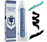 OunTechGlory Liquid Rubber, Liquid Insulating Tape Electrical, Electrical Tape, Cable Repair Paste, Waterproof Insulation Glue, Cable Repair Putty, Waterproof Fast Dry Glue - 50mL (Black)