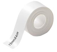 OunTechGlory Waterproof Label Maker Tape - 15mmx4m, Self-Adhesive Labels for DIY Marking of Name, Price, Shelf Life & Classification. Compatible with Qutie/H11 Printer. Pack of 1 (15mmx4m)