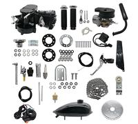 OUNUO 80CC Fits 26" 28" Bicycle Engine Kit, Bike Bicycle Motorized 2 Stroke Petrol Gas Motor Engine Kit Full Set (Black-upgraded version)
