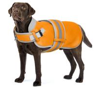 OUOBOB Dog Cooling Vest for Large Dogs - Adjustable Mesh Jacket, Breathable with Reflective Safety Strips | Keeps Big Dogs Cool on Summer Adventures (Orange, 2XL)
