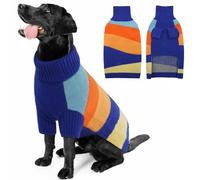 OUOBOB Dog Jumper - Large Dog Turtleneck Pullover Sweater for Winter, Thanksgiving & Christmas - Knitwear for Labradors & Golden Retrievers