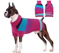 OUOBOB Dog Jumper - Turtleneck Fall & Christmas Jumper, Extra Warm Pullover Sweater for Large Dogs - Knitwear for Labrador, Golden Retriever, German Shepherd (2XL)