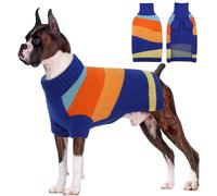 OUOBOB Dog Jumper - Turtleneck Fall Dog Christmas Jumper, Pullover Warm Extra Dog Sweater, Pet Outfit Knitwear for Large Dogs, 2XL