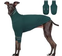 OUOBOB Greyhound Dog Sweater, Italian Coat for Large Dogs, Whippet Pullover Turtleneck Stretchy Knit Sweatshirt, Thermal Clothes Pajamas Sighthounds Jumpsuit for Cold Weather XXL