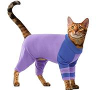 OUOBOB Sticky Hair Cat Clothes,Cat Recovery Suit Cat Pajamas for Cats Only, Sphynx Hairless Cats Sweater, Kitten Hair Sticky Onesie Cat Turtleneck, Anti-Licking or Skin Disease Recovery Suit for Cats
