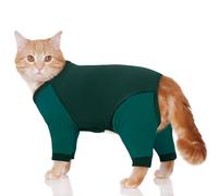 OUOBOB Sticky Hair Cat Clothes, Sphynx Hairless Cats Sweater, Prevent Lost Hair Onesie Shirts for Cats Only, Kitten Apparel Pajamas Jumpsuit, Turtleneck for Sphynx Cornish Rex, Cat Recovery Suit