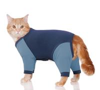 OUOBOB Sticky Hair Cat Clothes, Sphynx Hairless Cats Sweater, Prevent Lost Hair Onesie Shirts for Cats Only, Kitten Apparel Pajamas Jumpsuit, Turtleneck for Sphynx Cornish Rex, Cat Recovery Suit