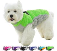 OUOBOB Warm Dog Coats for Medium Dogs, Waterproof Dog Jacket with Harness Built in, Zipper Clousure, Fleece Lining for Cold Weather Outdoor Walks, Snowsuit for Schnauzer, Boston Terrier, Pug - M
