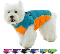 OUOBOB Warm Dog Coats for Medium Dogs, Waterproof Dog Jacket with Harness Built in, Zipper Clousure, Fleece Lining for Cold Weather Outdoor Walks, Snowsuit for Schnauzer, Boston Terrier, Pug - M