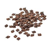 OUOULAJY 100x MADE WITH LOVE Heart Charms Pendants for Jewelry DIY Making Craft