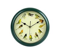 OUOULAJY 10inch Singing Wild Bird Wall Clock Battery Powered Melody Clock for Kitchen