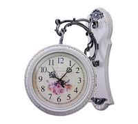 OUOULAJY Double Sided Wall Clock Outdoor Double Faced Wall Clock Antique Silent
