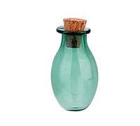 OUOULAJY Mini Glass Bottles Vials Cork Stoppers Empty Spell Jars Clear Wishing Bottle Green 2.7x1.5 cm