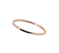 OUOULAJY Simple Design 1 mm Smooth Thin Stainless Steel Ring Women Man Boy Girl Hand Jewelry Christmas Engagement Gift Golden US 3#