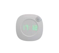 OUOULAJY Wall Clock Light Infrared Motions Sensor Induction Night Lamp Battery Operated Time Lighting Auto-off Di mmable Rechargeable