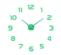 OUOULAJY Wall Luminous Clock DIY 3d Sticker Modern Home Bar Decor Watch A