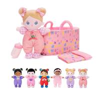 OUOZZZ 10‘’ Pink Baby Doll, Blue Eyes, Carry Case Set