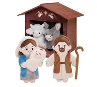 OUOZZZ Plush Nativity Set for Kids - Soft Baby Jesus Manger Scene Toy