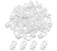 oupados 100 Pcs Plastic Nano Curtain Rail Curtain Rail Wheel Track Gliders Track Wheels Plastic Curtain Hook for Window Door Shower Bathroom Curtains(White)