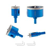 oupados 4-Piece Diamond Hole Saw Set with Centering Drill Bit 18/35/45/55mm