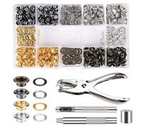 OUPADOS Professional Eye Pliers Set, Four Colors 480 (Diameter 6mm), Mounting Tool Kit, Magnetic Press with Hardened Steel Grommet