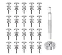Oupdate 62 Piece Stainless Steel Press Stud Snap Fasteners Kit, 15mm Marine Grade Canvas Snap Buttons for Boat Canopy, Leather, and Wood Crafts, Durable and Rust-Resistant for Outdoor Use