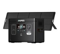 OUPES Exodus 1500 Portable Power Station with 240W Solar Panel Kit, 1488Wh Solar Generator w/ 3 1500W(3600W peak) AC Outlets, UPS, Dual 140W USB-C Outputs for Home Power Outage, Camping & Off-grid