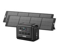 OUPES Mega 1 Lite Solar Power Station with 480W Solar Panel, 2000W 1024Wh | 4500W Surge, Fully Charged in 46 Mins, 140W USB-C PD Ports & 800W Solar Charge, LFP Battery for Outdoor Camping, Home Backup