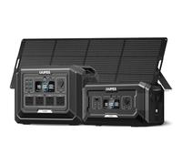 OUPES Mega 1 Portable Power Station with B2 Extra Battery & 240W Solar Panel Included - 3072Wh/2000W(4500W Peak) Solar Generator, 36 Min Fast Charge/100W USB-C Output for Home, Camping, Power Outages