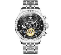 OUPINKE Men Starry Sky Diamond Watch Self Winding Mechanical Automatic Tourbillon Luxury Wrist Watch