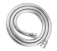 Oupukle Shower Hose 2m, Extra Long Flexible PVC Pipe with Double Brass Head, Anti-Twist, Anti-Kink