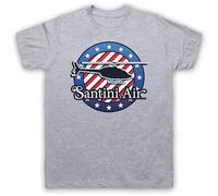 OUQIAO HWC Airwolf Santini Air Helicopter 1980S Tv t-Shirt Mens Grey XL