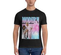 OUQIAO Modern-Talking-Y2K-Vintage-Classic-T-Shirt-shirts-graphic-tees-cute-tops Black L