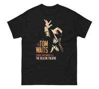 OUQIAO Tom Waits T-Shirt Black M