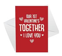 Our 1st Valentines Together Card For Boyfriend Girlfriend Card For Him Her Keepsake