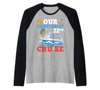 Our 22nd Married Anniversary Cruise Wedding Couple Vacation Raglan Baseball Tee