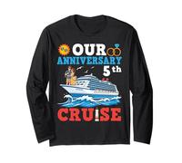 Our 5th Anniversary Cruise Wedding Milestone Couple Vacation Long Sleeve T-Shirt
