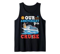 Our 7th Anniversary Cruise Wedding Milestone Couple Vacation Tank Top