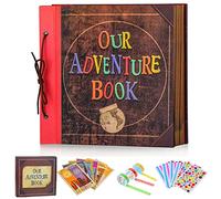 Our Adventure Book 12x12 Inch,Scrapbook Album Large Handmade Travel Scrapbook 60 Pages DIY Album for Anniversary,Wedding,Travelling,Writing,Baby,Friends,Family,Couple Gifts (Our Adventure Book)