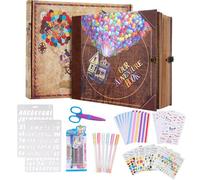 Our Adventure Book Scrapbook Photo Album with 146 Pages Embossed Words Hard Cover Travel Scrapbook, Memory Scrapbook Supplies, For Anniversary Wedding, Valentines' gifts, Christmases etc