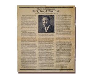 Our Amendments Martin Luther King, Jr, I Have a Dream Speech. Poster Size (23" x 29")