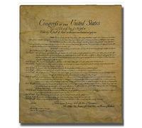 Our Amendments The Bill of Rights, Authentic Replica Printed on Antiqued Genuine Parchment. 14 X 16