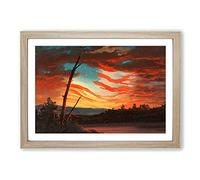Our Banner in The Sky by Frederic Edwin Church Framed Print | A2 Oak Framed Wall Art | Ready to Hang | Modern Religious Picture | Living Room Bedroom Lounge Office