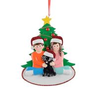 Our Best Black Dog Personalized Tree Ornaments - Comes Gift-Wrapped
